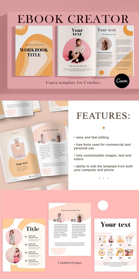 free fonts download E Book Template, Ebook Designs Layout, Ebooks Design, E Book Design, Canva Magazine, Copy And Paste Fonts, Canva Ebook Template, Ebook Template Design, Blog Templates
