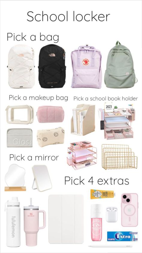 #f4f #f4follow #backtoschool #school Back To School Backpack, School Locker, School Backpack, Back To School, Pink