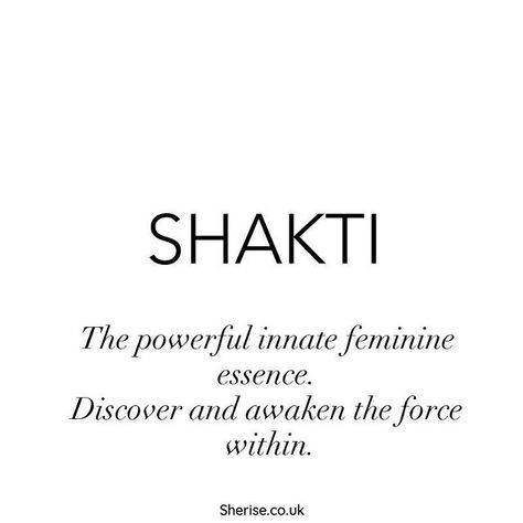 SHAKTI = The Divine Feminine The primordial life force energy that is responsible for our power, sensuality and creativity. When our Shakti… Devine Goddess, Divine Feminine Aesthetic, Brilliant Quotes, Goddess Quotes, Retro 2000s, Brilliant Quote, Kundalini Awakening, Hindu Dharma, Energy Quotes