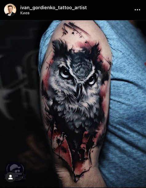 Abstract Owl Tattoo, Cute Owl Tattoo, Black And Grey Tattoo, Magic Runes, Animal Tattoo Ideas, Cat Vs Dog, White Ink Tattoo, Owl Tattoo Design, Tattoo Portfolio