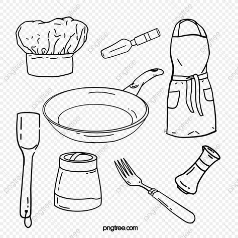 Hen Drawing, Drawing Kitchen, Black Line Art, Kitchen Drawing, Drawing Png, Line Background, Art Kitchen, Black Line, Style Noir