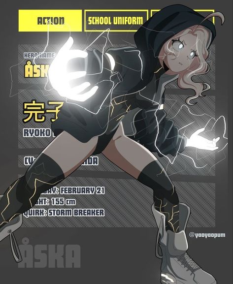 Anime Oc Powers, Fanmade Mha Quirks, Hero Outfits Design Female Mha, My Hero Academia Oc Female, My Hero Academia Oc Quirk, My Hero Academia Oc Quirk Ideas, Hero Oc Costume, My Hero Academia Hero Costumes Ideas, Mha Hero Costume Ideas Oc Female