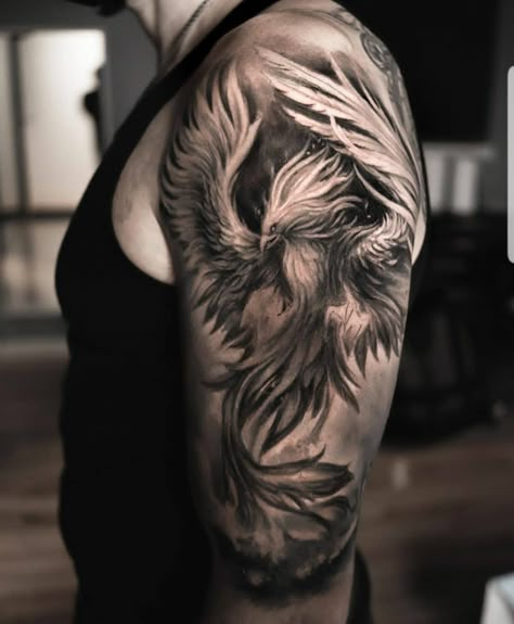 Phoenix Tattoo Arm, Feniks Tattoo, Phoenix Tattoo Men, Phoenix Tattoo Sleeve, Tato Phoenix, Phoenix Tattoo For Men, Phoenix Bird Tattoos, Phönix Tattoo, Wolf Tattoo Sleeve