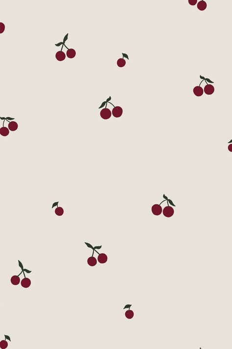 Cherry Wallpaper, Cute Fall Wallpaper, Iphone Wallpaper Pattern, Soft Wallpaper, Pinturas Disney, Soft Beige, Red Wallpaper, Beige Background, Fall Wallpaper