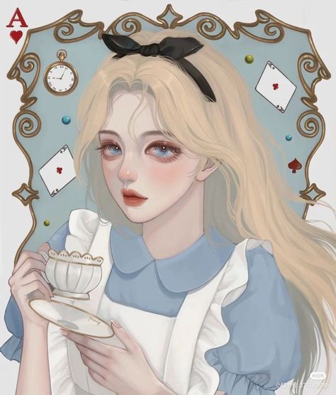 Alice In Wonderland Fanart, Alice In The Wonderland, American Mcgee’s Alice, Dark Alice In Wonderland, Personajes Studio Ghibli, Alice Liddell, Princess Alice, Emo Art, Pinturas Disney