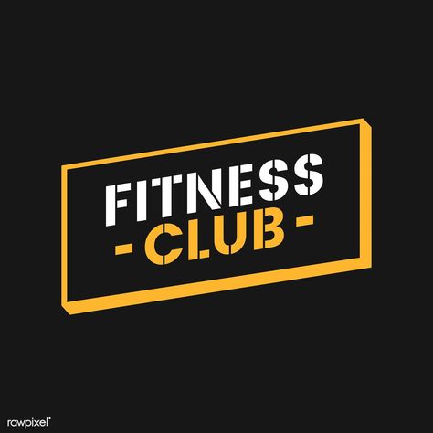 Fitness club logo badge vector | free image by rawpixel.com / manotang Fitness Club Logo, Gym Club, Gym Logo, Club Logo, Fitness Logo, Logo Badge, Fitness Club, Black And Yellow, Free Image