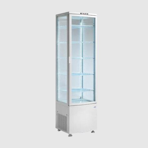 Koolmax presents ScanCool single glass door cake display fridge with an electricity consumption of 6 kWh/24h,ventillated cooling, digital controller 270 liters capacity. Its white wire shelf dimensions are (WxD) 410x370 mm, outer dimensions are 1895x515x485 mm (HxWxD), inner dimensions are 1330x400x435 mm (HxWxD) and package dimensions are 1960x580x540 mm (HxWxD). http://www.koolmaxgroup.com/scancools-270-ltr-single-glass-door-cake-display-fridge-rtc-286/ Cake Fridge Display, Fridge Display, Single Glass Door, Glass Door Fridge, Display Fridge, Shelf Dimensions, Lash Studio, Door Fridge, Electricity Consumption