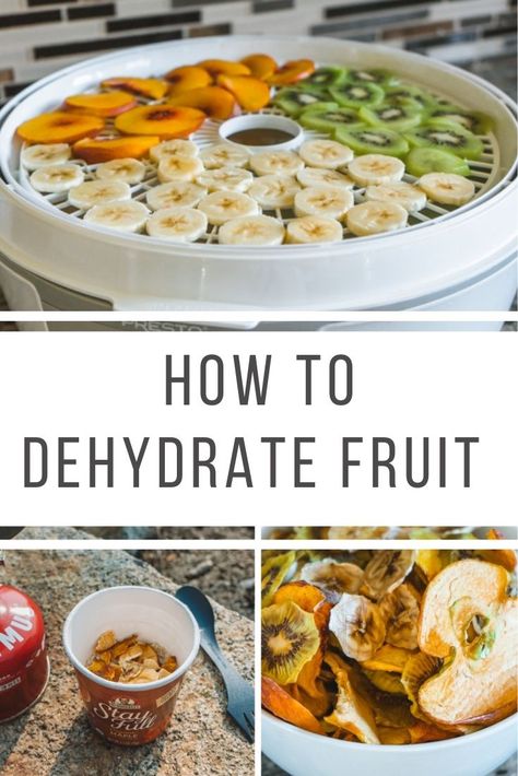 How to dehydrate fruit - the easy way! How To Dyhrated Fruit, How To Dehydrate Fruit, Pantry Behind Kitchen, Dried Fruit Recipes, Dry Pantry, Fruit Dehydrator, Dehydrating Fruit, Dehydrator Ideas, Hiking Recipes