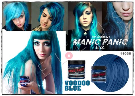 Manic Panic Classic Voodoo Blue Vellus Hair Studio 83A Tanjong Pagar Road S(088504) Tel: 62246566 Manic Panic Voodoo Blue, Manic Panic Hair Dye, Manic Panic Hair Color, Voodoo Blue, Vellus Hair, Hair Chalk, Semi Permanent Hair Color, Manic Panic, Unicorn Hair