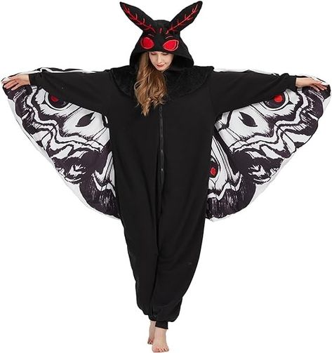 Amazon.com: MORNINGFLY Mothman Onesie Pajamas Mothman Costume Adult Halloween Onesie Christmas Cosplay Unisex Party Costume : Clothing, Shoes & Jewelry Moth Man Costume, Mothman Costume, Adult Onesie Costume, Mummers Parade, Onesie Costumes, Christmas Cosplay, Halloween Onesie, Onesie Pajamas, Mens Halloween Costumes