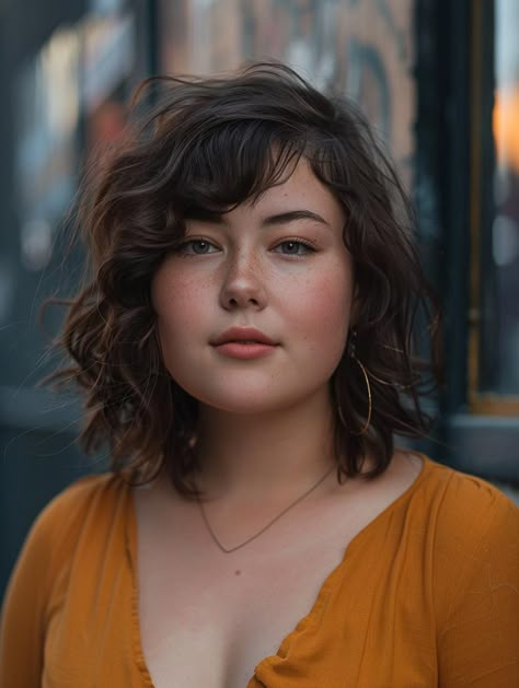 Top Chubby Face Haircuts to Flatter Your Features - Must-Try Styles for a Gorgeous Look Chubby Face Haircuts Double Chin, Short Hair Plus Size, Fat Face Haircuts, Grey Hair And Glasses, Layered Lob, Chubby Face Haircuts, Chubby Face, Hairstyle For Chubby Face, Shaggy Haircuts