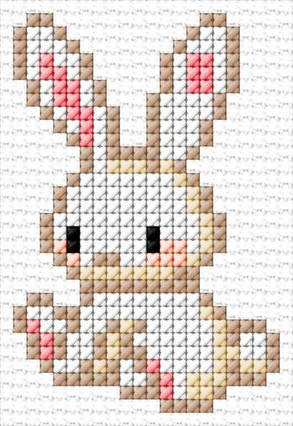 Bunny Counted Cross Stitch Patterns Free, Háčkované Lemy, Tiny Cross Stitch, Baby Cross Stitch Patterns, Cross Stitch Freebies, Animal Cross Stitch Patterns, Pola Kristik, Cute Cross Stitch, Cross Stitch Baby