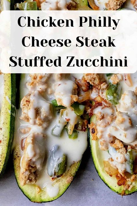 Low carb chicken philly stuffed zucchini features ground chicken browned with veggies and stuffed into zucchini boats. Drizzle cheese over the top for a delicious low carb meal. Make it family friendly and serve the filling with a side of slider buns. Steak Zucchini, Chicken Philly, Stuffed Zucchini, Boiled Egg Diet Plan, Zucchini Boats, Cheese Steak, Lost 100 Pounds, Boiled Egg Diet, Best Low Carb Recipes