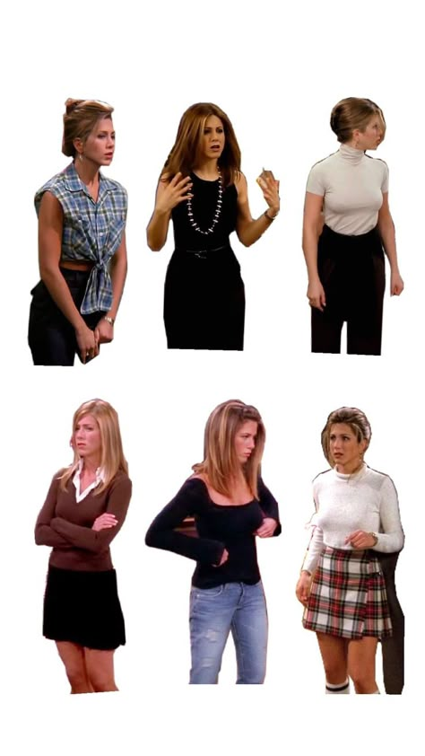 Rachel Green Outfits 2000s, How To Dress Like Rachel Green, Monika Friends Outfit, Rachel Green Aesthetic Outfits, 90s Skirt Outfits, Iconic Rachel Green Outfits, Green Lookbook, Rachel Outfits, Gray Skirt Outfit