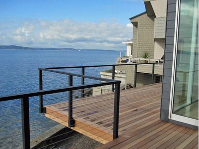 Ideas Metal Deck Railing, Cable Railing Deck, Deck Railing Ideas, Patio Railing, Deck Railing Design, Railing Ideas, Balcony Railing Design, Railings Outdoor, New Staircase