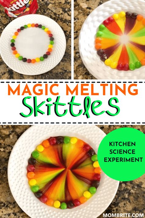 Science Make And Take Activities, Rainbow Water Science Experiment, Skittles Milk Experiment, Magic Rainbow Experiment, Make A Rainbow Experiment, Colour Science Experiments For Kids, Grow A Rainbow Experiment, Rainbow Skittles Science Experiment, Skittle Science Experiment