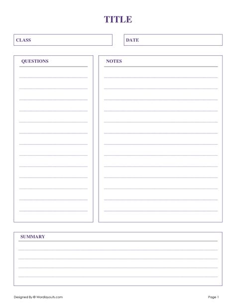 Make your notes taking process easier and effecient with Cornell MasterNote Template.  Designed by @wordlayouts Note Taking Template, Notes Taking, Notes Templates, Cornell Notes Template, Cornell Notes, Notes Template, School Resources, Note Taking, Free Printables