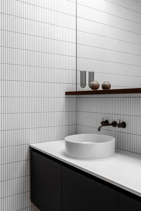 Mosaic Kit, Bathroom Design Inspiration, Dark Interiors, Tile Stores, Bathroom Renos, Porcelain Mosaic, Kids Bath, Kit Kat, Architectural Digest