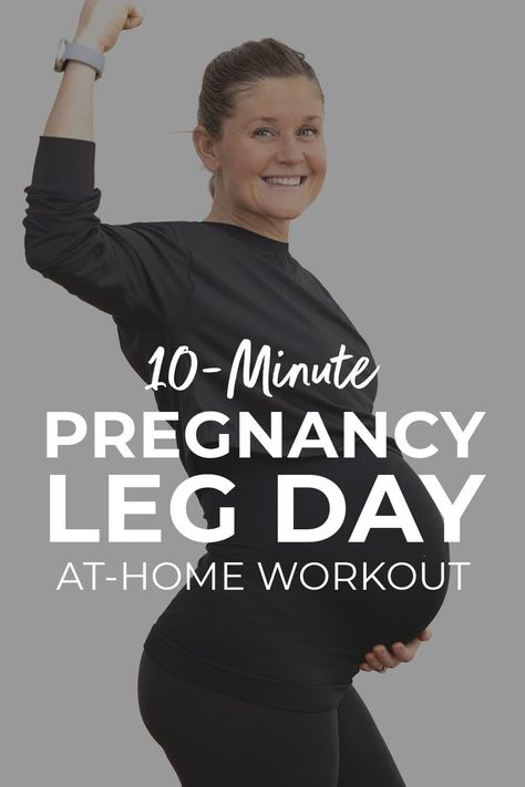 Maintain a strong lower body during pregnancy with this QUICK and effective LEG DAY WORKOUT - pregnancy friendly for all trimesters! This at home prenatal workout uses dumbbells and an optional resistance band to build strength in the glutes, hamstrings and quads - without causing pelvic or sciatica pain! Leg Workout At Home Pregnant, Leg Exercises While Pregnant, Prenatal Resistance Band Workout, First Trimester Leg Workout, Second Trimester Leg Workout, Toned Legs Pregnancy Workout, Prenatal Barre Workout, Leg Exercises For Pregnant Women, Leg Workouts For Pregnant Women