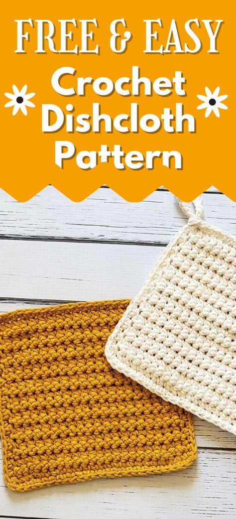 Crochet Dish Cloths Free Patterns Easy, Washcloth Crochet Pattern Free, Crocheted Dishcloth Patterns Free, Crochet Dish Cloth Free Pattern Beginner, Easy Crochet Dishcloth Pattern Free, Beginner Crochet Washcloth, Crochet Dishcloths Free Patterns, Sweater Knitting Patterns Free, Crochet Dishcloth Free Pattern