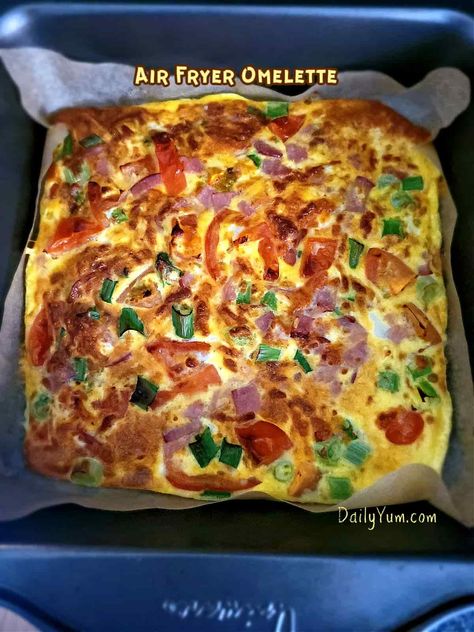 Air Fryer Omelette, Airfryer Breakfast, Daily Yum, Airfryer Recept, Actifry Recipes, Air Fryer Recipes Breakfast, New Air Fryer Recipes, Air Fryer Recipes Snacks, Cooks Air Fryer