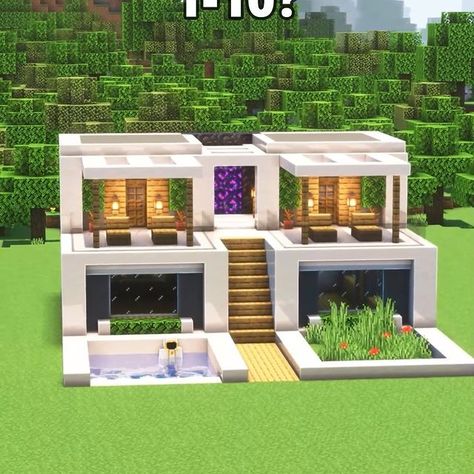 Sereyka | Minecraft: Ultimate Modern House Tutorial🏠 Design by- @blockical 🔥Follow for more🔥 #minecraft #minecrafttutorial #minecraftbuilds… | Instagram Small Minecraft House, Minecraft S, Modern Minecraft Houses, House Tutorial, Minecraft House, Minecraft Tutorial, Minecraft Buildings, Minecraft Houses, Follow For More