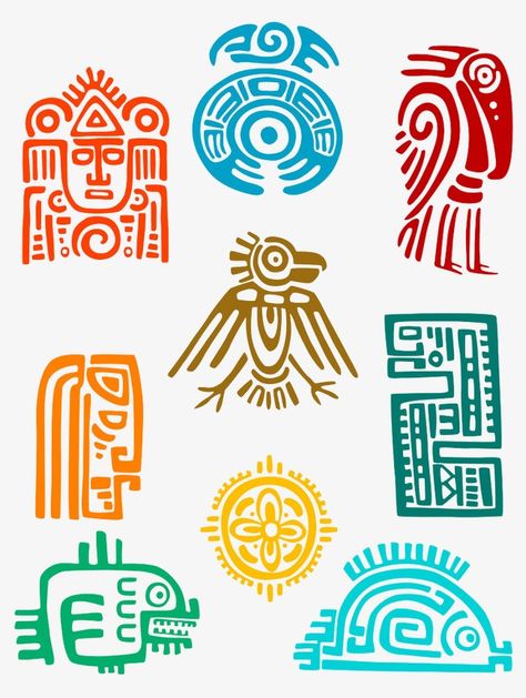 Art Chicano, Art Symbols, Aztec Symbols, Mayan Symbols, Maya Art, Aztec Culture, Mayan Art, Ancient Maya, Element Symbols