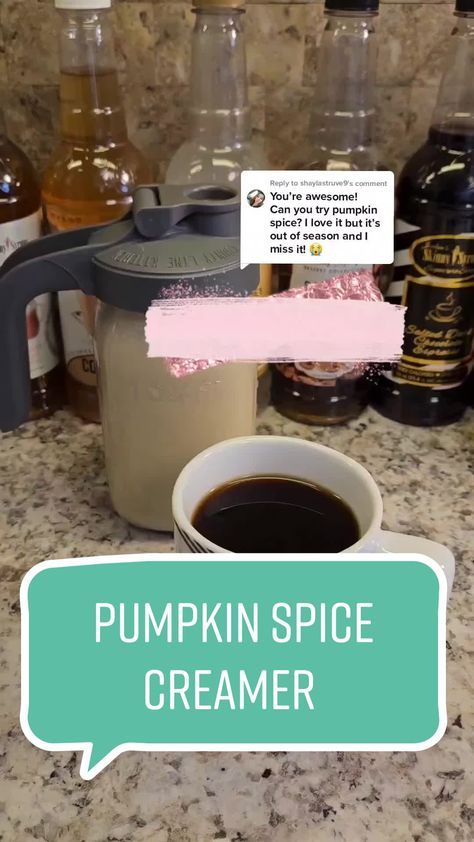 Replying to @shaylastruve9 Homemade Pumpkin Spice Creamer Recipe! If y... | pumpkin cream cold foam | TikTok Diy Pumpkin Creamer, Homemade Pumpkin Creamer, Craftologist Coffee Creamer, Caramel Creamer Recipe, Salted Caramel Coffee Creamer, Caramel Coffee Creamer Recipe, Pumpkin Spice Coffee Creamer Recipe, Pumpkin Spice Creamer Recipe, Pumpkin Creamer