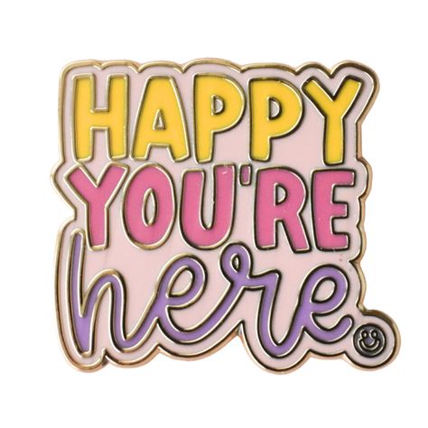 soooo happy you're here! Let everyone know that you're so excited to see them by placing this pin on your lanyard, backpack, and more. if you could see it IRL: 1" full-color gold enamel pin. double-post backing. Excited To See You, You Quotes, Inspirational Sayings, Metal Pins, Gold Enamel, Everyone Knows, Enamel Pin, So Excited, Cute Designs