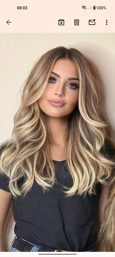 Natural Brown Blonde Balayage, Hair Ideas Summer 2024, Pale Blue Eyes Hair Color, Hair Extensions Blonde And Brown, Blonde 2024 Summer, Long Brown Blonde Hair, Mixed Blonde Highlights, Hair Color Ideas For Blondes For Summer Blue Eyes, Light Brown Blonde Hair Caramel