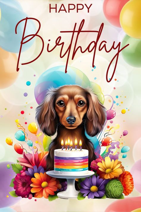 Ein weiteres Jahr voller Abenteuer beginnt! Alles Gute zum Geburtstag! 🎉🎂 Möge dein Tag mit Glück, Liebe, Gesundheit und unvergesslichen Momenten gefüllt sein. Happy Birthday! 🎈✨ Happy Birthday Dachshund, Birthday Msg, Birthday Dogs, Happy Birthday Animals, Dachshund Birthday, Birthday Wishes Pics, Happy Birthday Boy, Funny Happy Birthday Wishes, Happy Birthday Dog