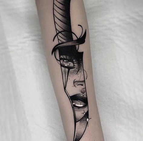 Knife Tattoo, Graffiti Tattoo, Tattoo Style Drawings, Eye Tattoo, Tattoo Design Drawings, Blackwork Tattoo, Piercing Tattoo, Mini Tattoos, Tattoo Styles