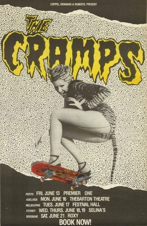 Poster Konser, Punk Flyers, Poster Rock, Punk Poster, Band Poster, Punk Design, Arte Punk, The Cramps, Illustration Photo