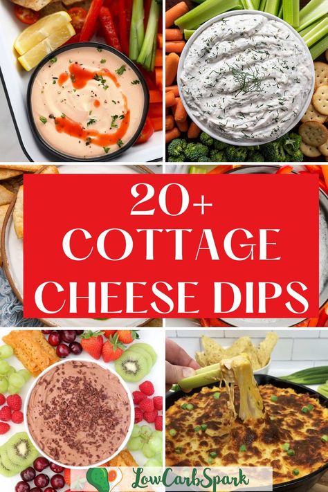 Are you ready to elevate your snack game? Cottage cheese dips are a fantastic way to add a creamy and flavorful twist to your favorite snacks and appetizers. So, in this post, we've collected over 20 quick and creamy cottage cheese dip recipes that are easy to make, extremely delicious, and full of flavors. Dips Made With Cottage Cheese, Keto Cottage Cheese Dip, Dips Using Cottage Cheese, Cottage Cheese Chip Dip, Cottage Cheese Side Dish, Cottage Cheese Greek Yogurt Dip, Cottage Cheese Dips Healthy, Cottage Cheese Appetizers, Sweet Cottage Cheese Dip