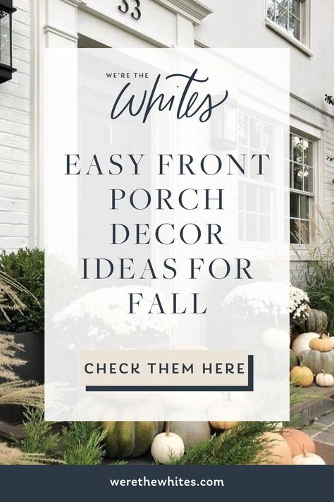 front porch decor Mcgee And Co Fall Porch, Minimalist Fall Porch Decor Ideas, Decorating Front Porch For Fall, Fall Farmhouse Porch, Mums And Pumpkins, Neutral Fall Decor Ideas, Table Fall Decor, Front Porch Plants, Front Porch Decor Ideas