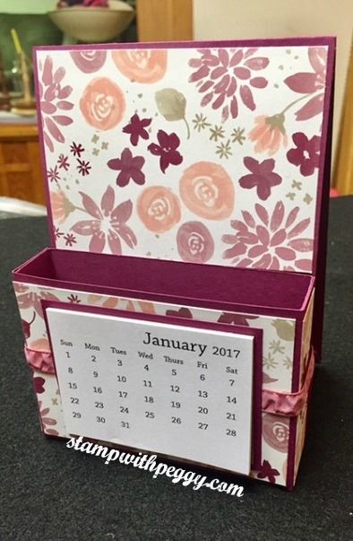 Today's project is perfect for co-workers. A pretty little box for their desk to hold note paper and a calendar for quick reference. I know we all have Google calendars and planner books to keep us organized but sometimes it's nice to have a calendar right in front of you for a quick glance. I used different designer papers -- one for the women and one with a bit more masculine look for the men you work with. They are pretty quick to put together, no stamping just cardstock and design... Diy Desk Calendar How To Make, Calendars Design, Diy Desk Calendar, Easel Calendar, Desk Calendar Pad, Mini Desk Calendar, Note Pad Holder, Calendar Cards, Planner Books