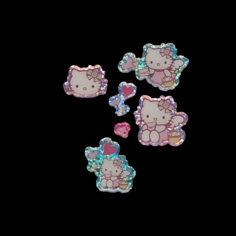 Sticker Overlays For Edits, Hello Kitty Stickers Png, Sparkly Stickers, Y2k Png, Shiny Stickers, Hello Kitty Stickers, Y2k Cybercore, Kitty Icon, Y2k Stickers