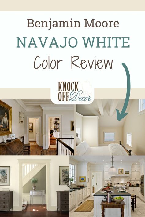 I absolutely LOVE BM Navajo White, and I do recommend this paint color to all my clients who are aiming for a warm feel in their homes. But be careful about when, where, and how you plan to use this paint color. Don’t worry – I’ll help you! Navajo White Benjamin Moore Living Rooms, Navajo White Benjamin Moore Color Palette, Bm Navajo White Walls, Benjamin Moore Navajo White Walls, Navaho White Paint, Behr Navajo White, Navajo White Walls, Navajo White Benjamin Moore, Navajo White Paint