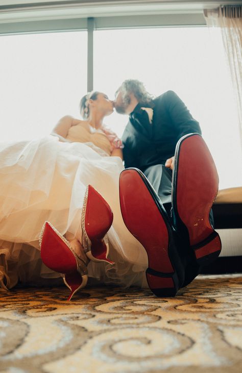 Red Bottom Wedding Pictures, Wedding Red Bottoms, Louboutin Shoes Wedding, Wedding Shoes Christian Louboutin, Louboutin Shoes Mens, Louboutin Wedding Shoes, Louboutin Wedding, Cartier Love Wedding Band, Louboutin Men