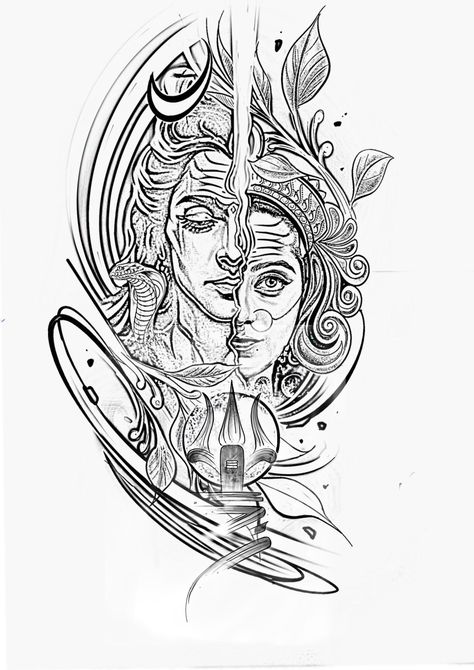 Shiva Art Tattoo, Murugan Art Sketch, Murugan Art, Ganpati Art, Canadian Tattoo, Artist Desk, Mahadev Tattoo, Mantra Tattoo, Band Tattoo Designs