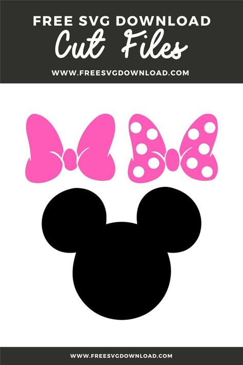 Minnie Mouse Cricut Ideas, Minnie Mouse Bow Svg, Mickey Head Svg, Minnie Mouse Silhouette, Minnie Mouse Svg, Svg Mickey Mouse, Mickey Mouse Svg, Mickey Mouse Silhouette, Mickey Silhouette