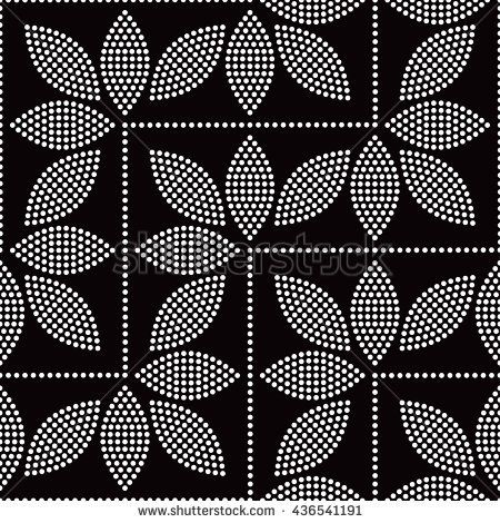 Seamless petals pattern. Abstract Black and White Background. Mosaic of dots. Vector Illustration. Dot Design Pattern, Background Pattern Design, Rhinestone Designs Templates, Materi Bahasa Jepang, Rhinestone Designs Pattern, Interior Design Layout, Doodle Background, Easy Mandala Drawing, Floral Doodle