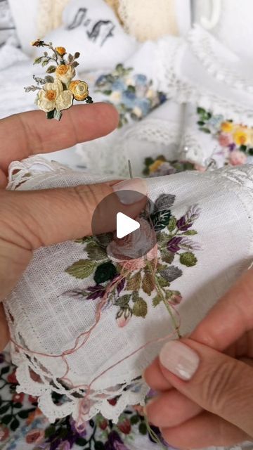 Embroidery Lessons, Hand Embroidery Videos, Embroidery Videos, April 21, Garden Flowers, Rose Garden, Paper Crafts Diy, Diy Handmade, Crafts Diy