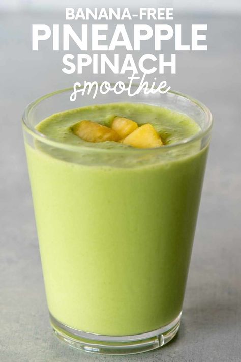 You’ll be amazed at how much flavor you can get in a glass with this pineapple spinach smoothie. Stomach Soothing Smoothies, Pineapple Spinach Juice, Spinach Pineapple Smoothie Recipes, Smoothie No Banana, Pineapple Spinach Smoothie, Cucumber And Pineapple Detox Smoothie, Spinach Banana Pineapple Smoothie, Kiwi Banana Pineapple Smoothie, The Smoothie Diet 21 Day