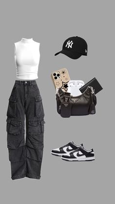 Day Concert Outfit, Outfits Cargo Pants, Grunge Concert, Outfits Cargo, Cute Nike Outfits, Casual Preppy Outfits, Concert Outfits, Cute Everyday Outfits, Outfit Inspo Fall