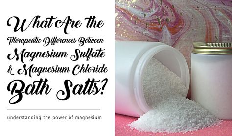 Two popular ingredients in different types of bath salts include magnesium sulfate, more commonly known as Epsom salts, and magnesium chloride. While both substances are made up of magnesium, the products don’t offer the same benefits. Follow this link to learn more. Salt Bath Benefits, Bath Salt Jars, Foods High In Magnesium, Epsom Salt Magnesium, Benefits Of Magnesium, Magnesium Deficiency Symptoms, Bath Benefits, Magnesium Rich Foods, Human Tissue