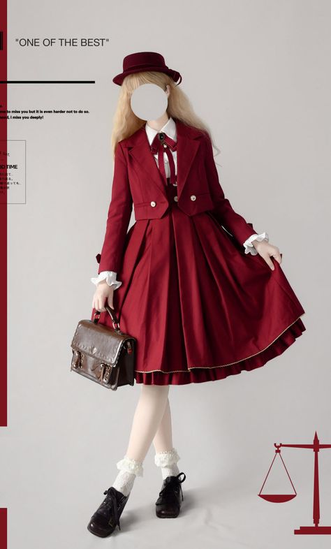 Red Uniform, Preppy Jacket, Pretty Costume, British Clothing, School Uniform Outfits, Classic Lolita, Vest Blouse, British Outfits, Jacket Vest