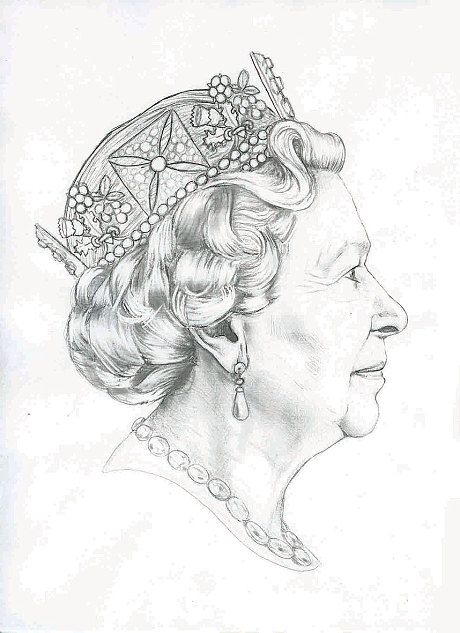 telegraph:  A sketch of Queen Elizabeth II by Royal Mint artist Jody Clark that will be used on British coins Elizabeth Queen, Queen Drawing, Royal Diamond, Reine Elizabeth, Portrait Sketch, Elisabeth Ii, Royal Mint, Queen Art, Isabel Ii