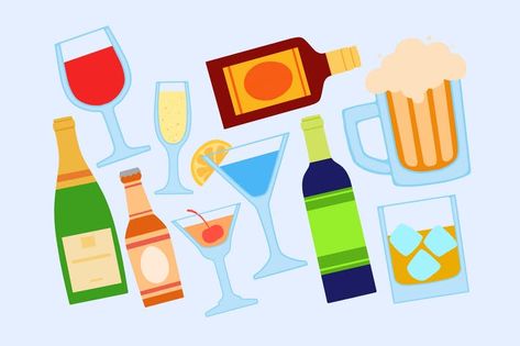 Alcohol Beverages Clipart by Jumsoft Alcohol Clipart, Alcohol Beverages, Envato Elements, Cookie Decorating, Alcoholic Drinks, Clip Art, Drinks, Art