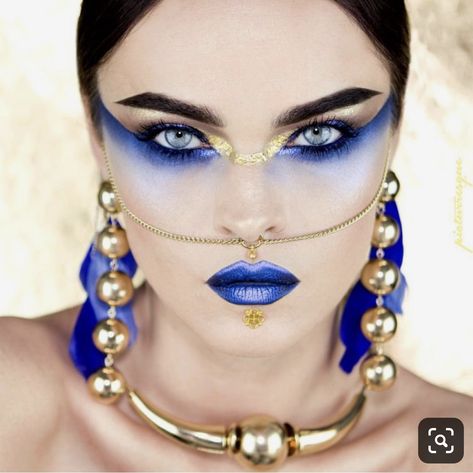 Extreme Make-up, Make Up Factory, Egyptian Makeup, Fantasy Make-up, Make Up Gold, Drag Make-up, White Makeup, Contour Makeup, Fantasy Makeup